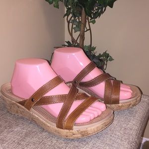 Crocs slide on wedge sandals